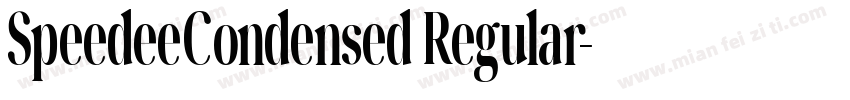 SpeedeeCondensed Regular字体转换